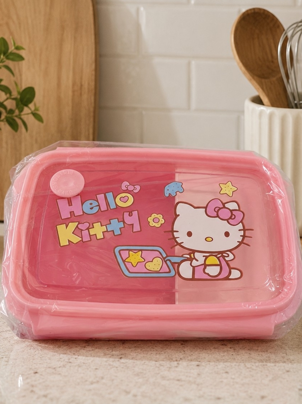 Hello Kitty Pink Character Lunch Box with Colorful Print